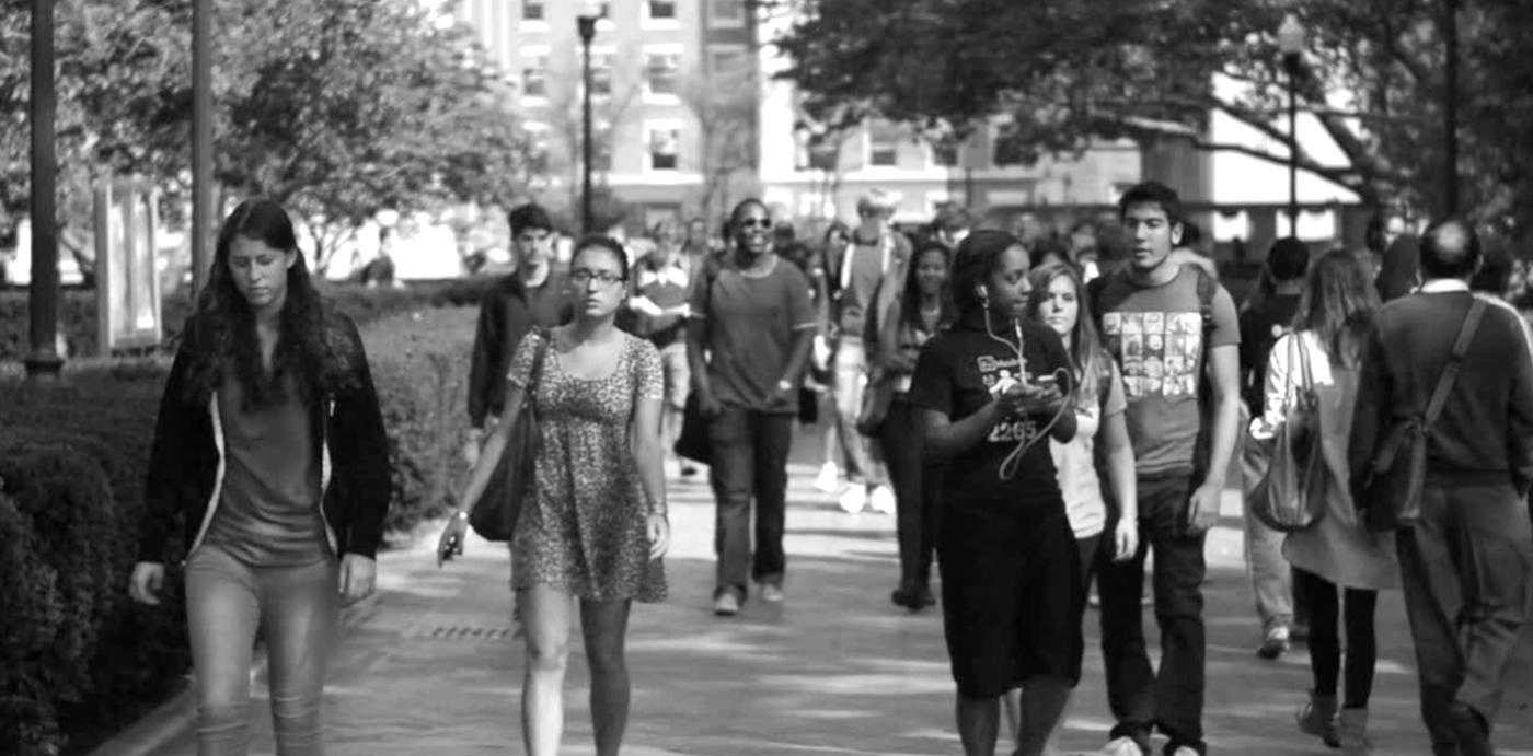 Students on campus