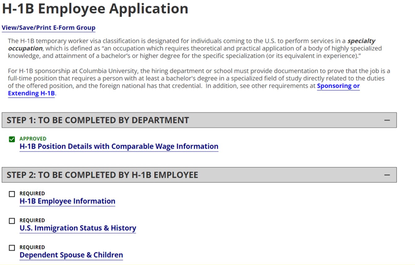 H-1B Application