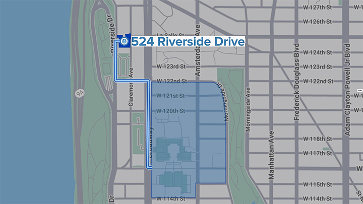 Riverside Location on Map